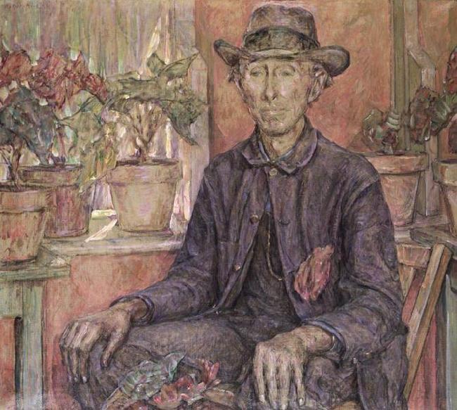 Robert Reid The Old Gardener Norge oil painting art